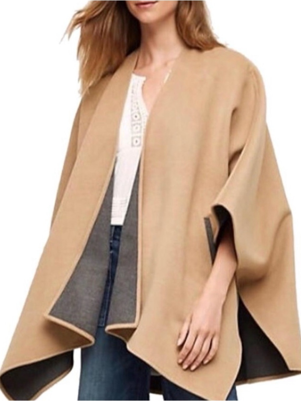 Anthropologie Tan Cape
